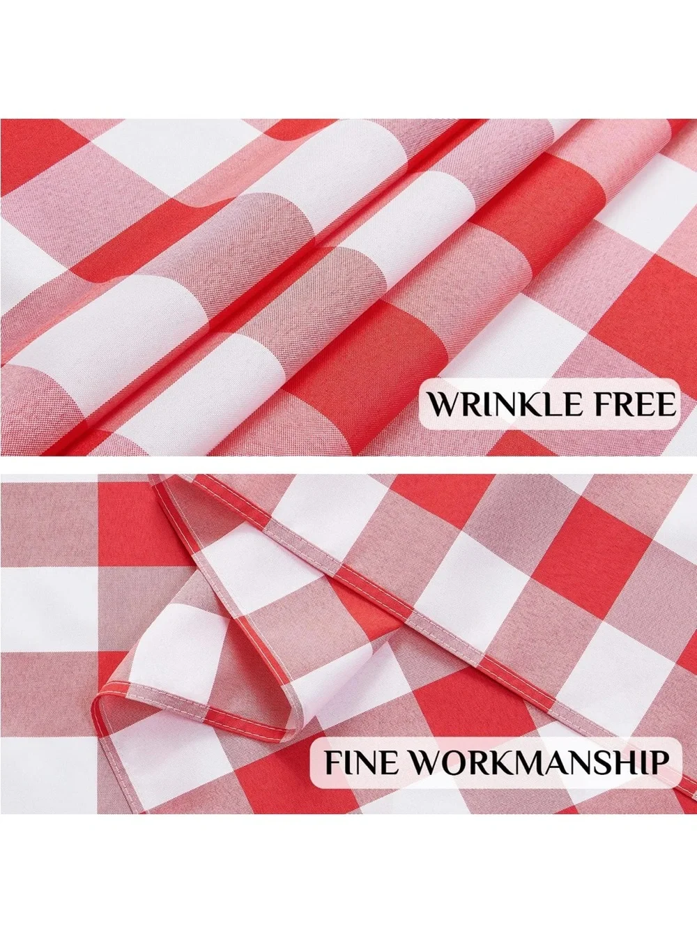 NEW Softalker Gingham Checkered Tablecloth Rectangle - Buffalo plaid